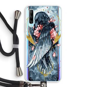 CaseCompany Golden Raven: Huawei P Smart Pro Transparant Hoesje met koord
