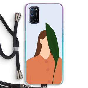 CaseCompany Leaf: Oppo A92 Transparant Hoesje met koord