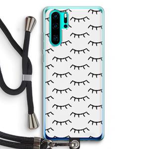CaseCompany Wimpers: Huawei P30 Pro Transparant Hoesje met koord