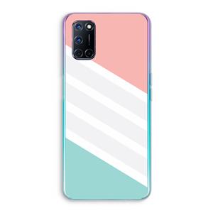 CaseCompany Strepen pastel: Oppo A92 Transparant Hoesje