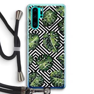 CaseCompany Geometrische jungle: Huawei P30 Pro Transparant Hoesje met koord
