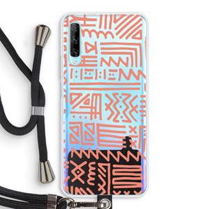 CaseCompany Marrakech Pink: Huawei P Smart Pro Transparant Hoesje met koord