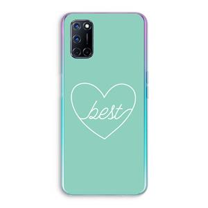 CaseCompany Best heart pastel: Oppo A92 Transparant Hoesje