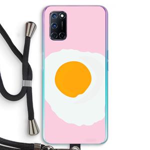 CaseCompany Sunny side up: Oppo A92 Transparant Hoesje met koord