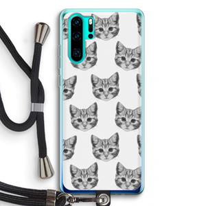 CaseCompany Kitten: Huawei P30 Pro Transparant Hoesje met koord