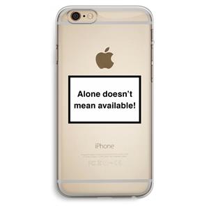 CaseCompany Alone: iPhone 6 Plus / 6S Plus Transparant Hoesje