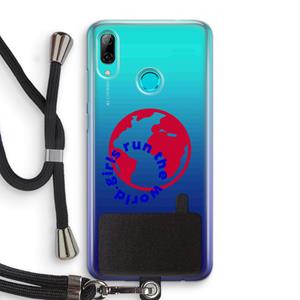 CaseCompany Run The World: Huawei P Smart (2019) Transparant Hoesje met koord