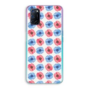 CaseCompany Klaproosjes: Oppo A92 Transparant Hoesje