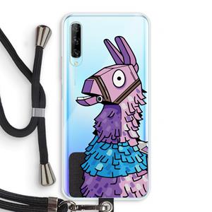 CaseCompany Lama: Huawei P Smart Pro Transparant Hoesje met koord