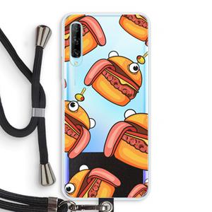 CaseCompany Hamburger: Huawei P Smart Pro Transparant Hoesje met koord