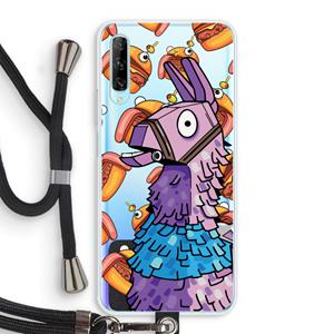 CaseCompany Loot Burger: Huawei P Smart Pro Transparant Hoesje met koord