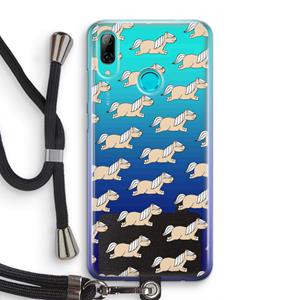 CaseCompany Ponys: Huawei P Smart (2019) Transparant Hoesje met koord