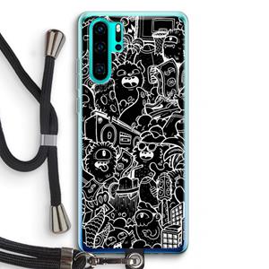 CaseCompany Vexx Black City : Huawei P30 Pro Transparant Hoesje met koord