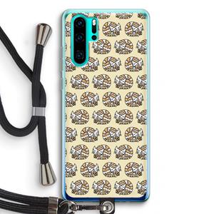 CaseCompany Slapende poes: Huawei P30 Pro Transparant Hoesje met koord