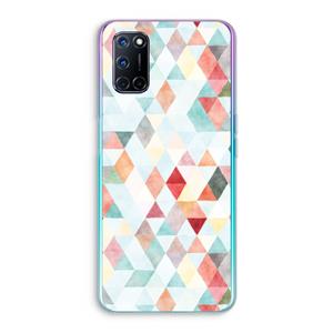 CaseCompany Gekleurde driehoekjes pastel: Oppo A92 Transparant Hoesje