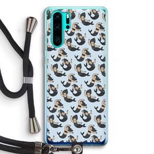 CaseCompany Zeemeermin: Huawei P30 Pro Transparant Hoesje met koord