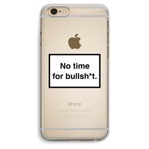 CaseCompany No time: iPhone 6 Plus / 6S Plus Transparant Hoesje