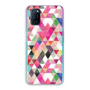 CaseCompany Gekleurde driehoekjes: Oppo A92 Transparant Hoesje