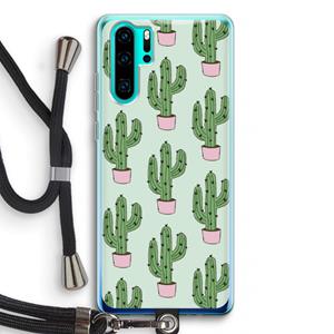 CaseCompany Cactus Lover: Huawei P30 Pro Transparant Hoesje met koord