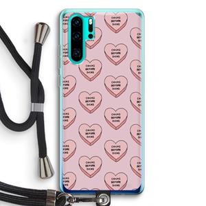 CaseCompany Chicks before dicks: Huawei P30 Pro Transparant Hoesje met koord
