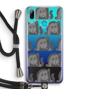 CaseCompany Cats: Huawei P Smart (2019) Transparant Hoesje met koord