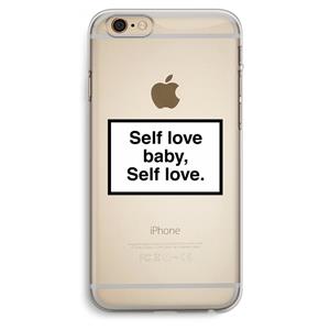 CaseCompany Self love: iPhone 6 Plus / 6S Plus Transparant Hoesje