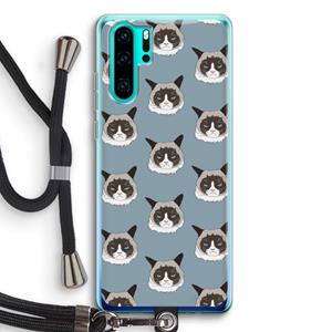 CaseCompany It's a Purrr Case: Huawei P30 Pro Transparant Hoesje met koord