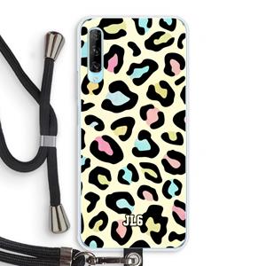 CaseCompany Leopard pattern: Huawei P Smart Pro Transparant Hoesje met koord