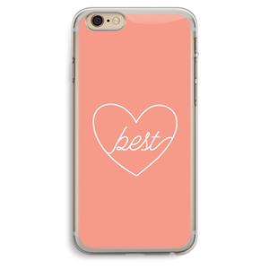 CaseCompany Best heart: iPhone 6 Plus / 6S Plus Transparant Hoesje