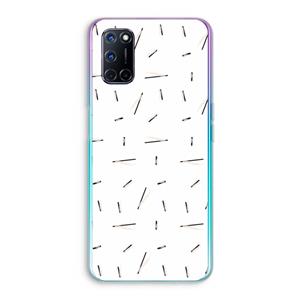 CaseCompany Hipster stripes: Oppo A92 Transparant Hoesje