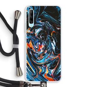 CaseCompany Black Unicorn: Huawei P Smart Pro Transparant Hoesje met koord