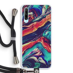 CaseCompany Chameleon Sun: Huawei P Smart Pro Transparant Hoesje met koord