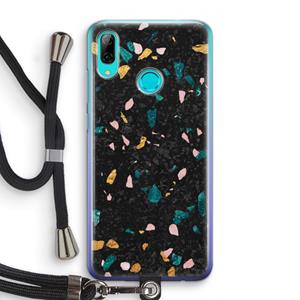 CaseCompany Terrazzo N°10: Huawei P Smart (2019) Transparant Hoesje met koord