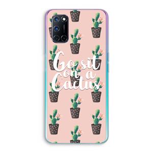 CaseCompany Cactus quote: Oppo A92 Transparant Hoesje