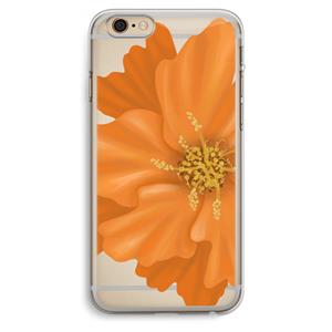 CaseCompany Orange Ellila flower: iPhone 6 Plus / 6S Plus Transparant Hoesje