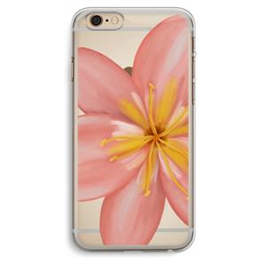 CaseCompany Pink Ellila Flower: iPhone 6 Plus / 6S Plus Transparant Hoesje