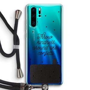 CaseCompany Confetti: Huawei P30 Pro Transparant Hoesje met koord