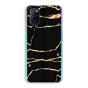 CaseCompany Gouden marmer: Oppo A92 Transparant Hoesje