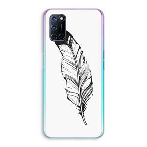 CaseCompany Pluim: Oppo A92 Transparant Hoesje