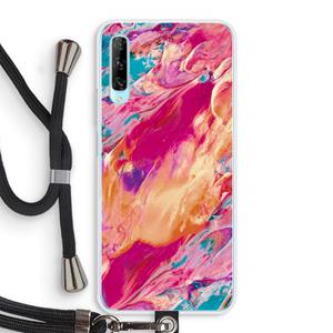 CaseCompany Pastel Echoes: Huawei P Smart Pro Transparant Hoesje met koord