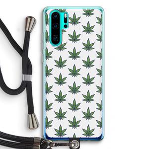 CaseCompany Weed: Huawei P30 Pro Transparant Hoesje met koord