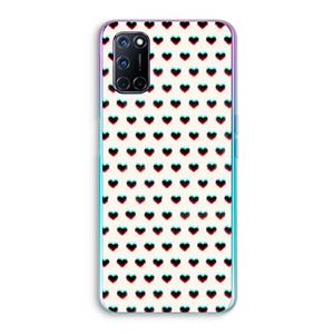 CaseCompany Hartjes: Oppo A92 Transparant Hoesje