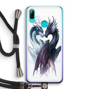 CaseCompany Yin Yang Dragons: Huawei P Smart (2019) Transparant Hoesje met koord