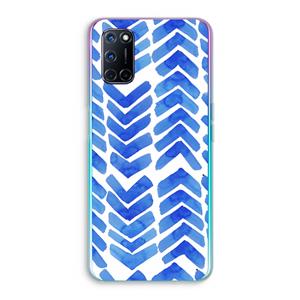 CaseCompany Blauwe pijlen: Oppo A92 Transparant Hoesje