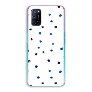 CaseCompany Blauwe stippen: Oppo A92 Transparant Hoesje