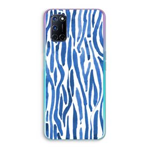 CaseCompany Blauwe nerven: Oppo A92 Transparant Hoesje