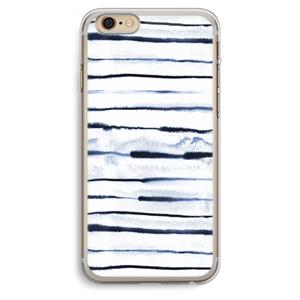 CaseCompany Ink Stripes: iPhone 6 Plus / 6S Plus Transparant Hoesje