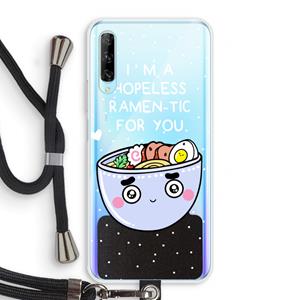CaseCompany I'm A Hopeless Ramen-Tic For You: Huawei P Smart Pro Transparant Hoesje met koord