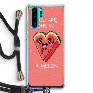 CaseCompany One In A Melon: Huawei P30 Pro Transparant Hoesje met koord