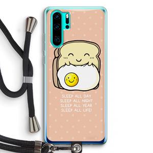 CaseCompany Sleep All Day: Huawei P30 Pro Transparant Hoesje met koord